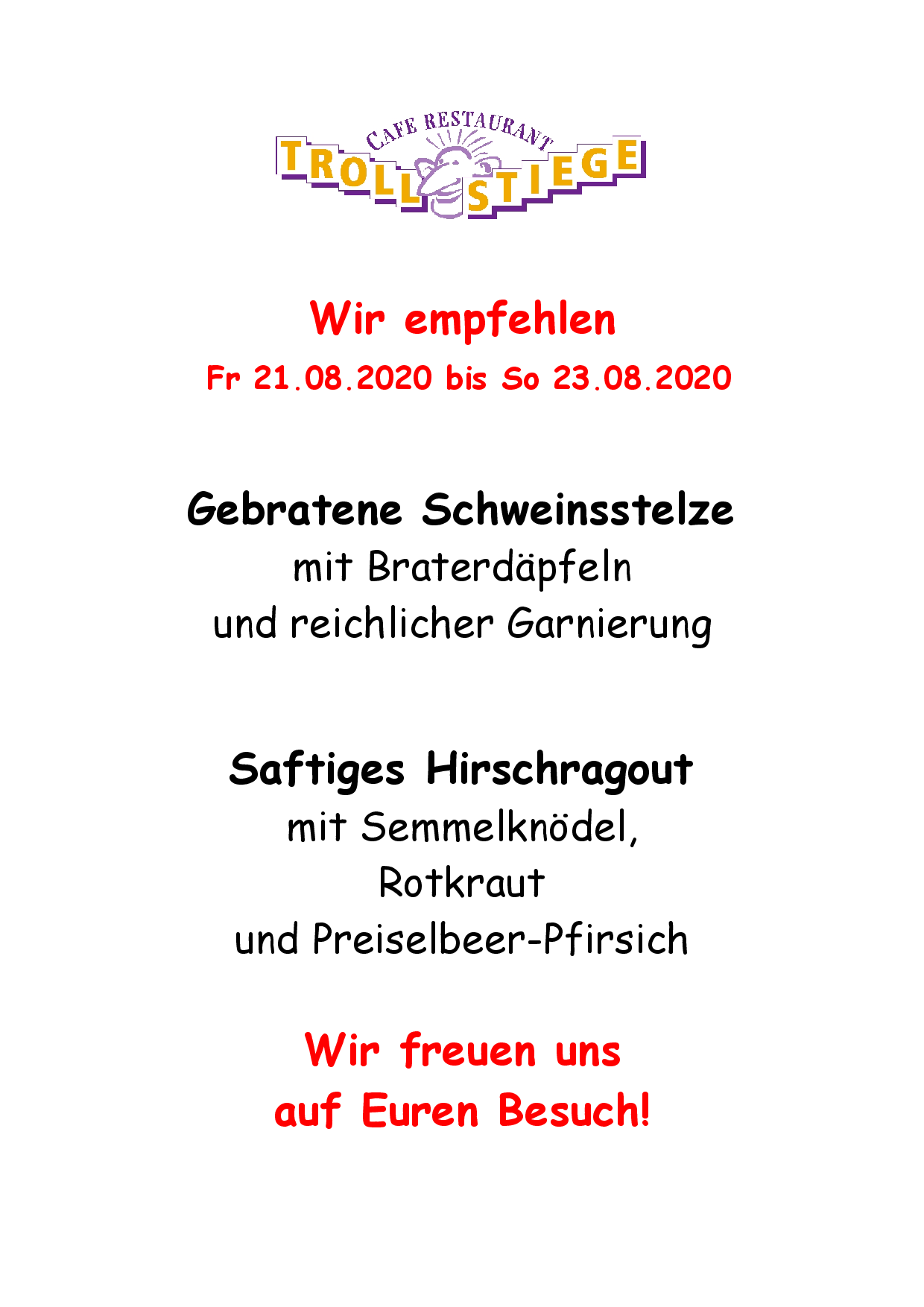 Wir empfehlen 21. 23.08.2020
