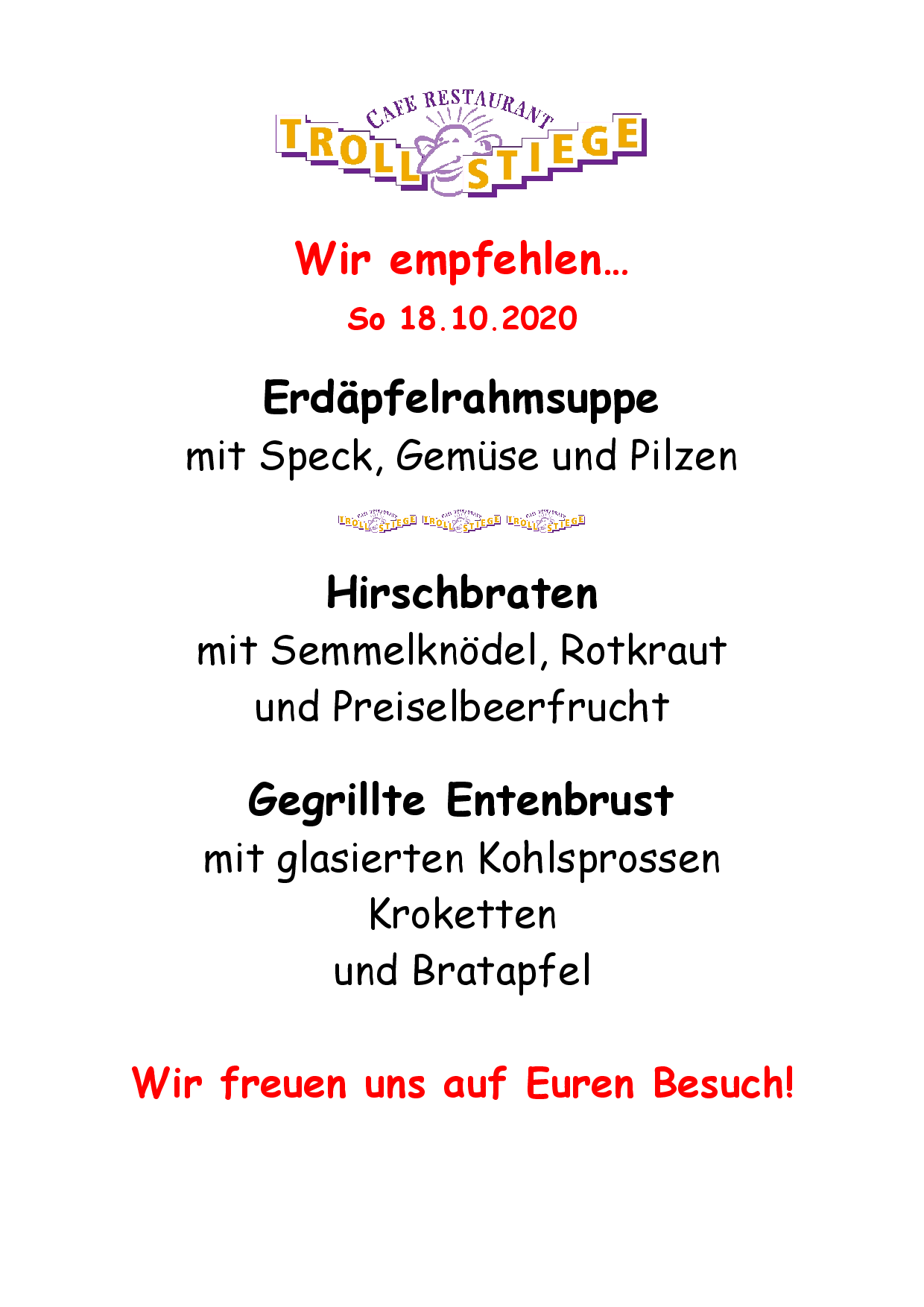 Wir empfehlen So 18.10.20