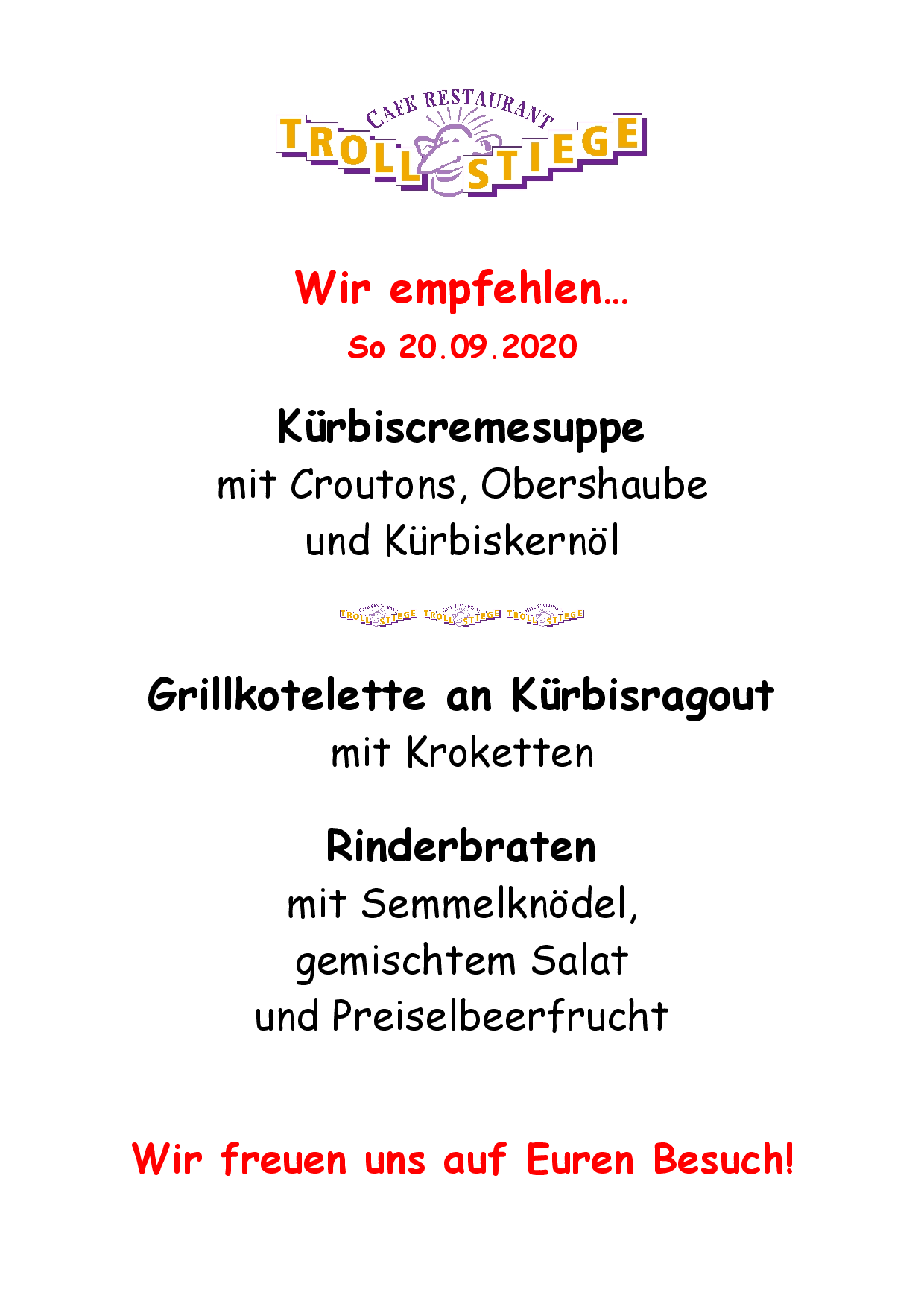 Wir empfehlen So 20.09.2020
