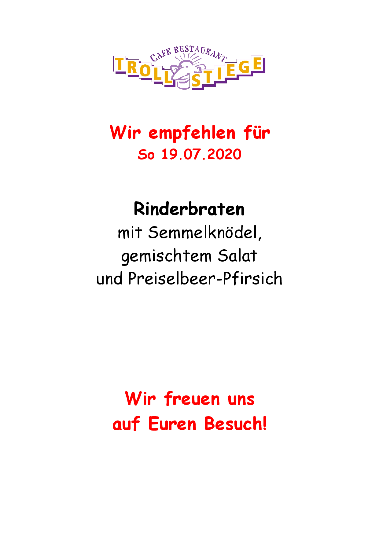 Wir empfehlen für 19.07.2020
