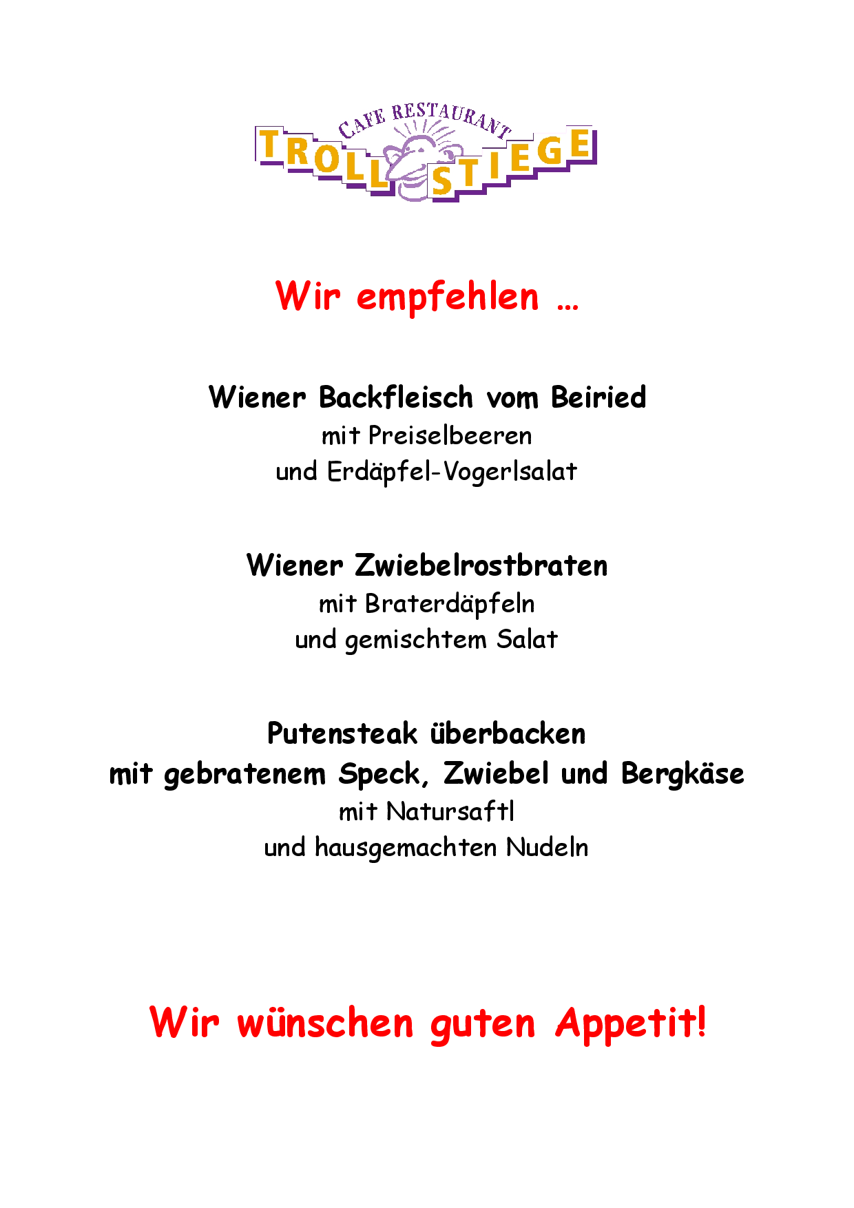 Wir empfehlen zum Vatertag