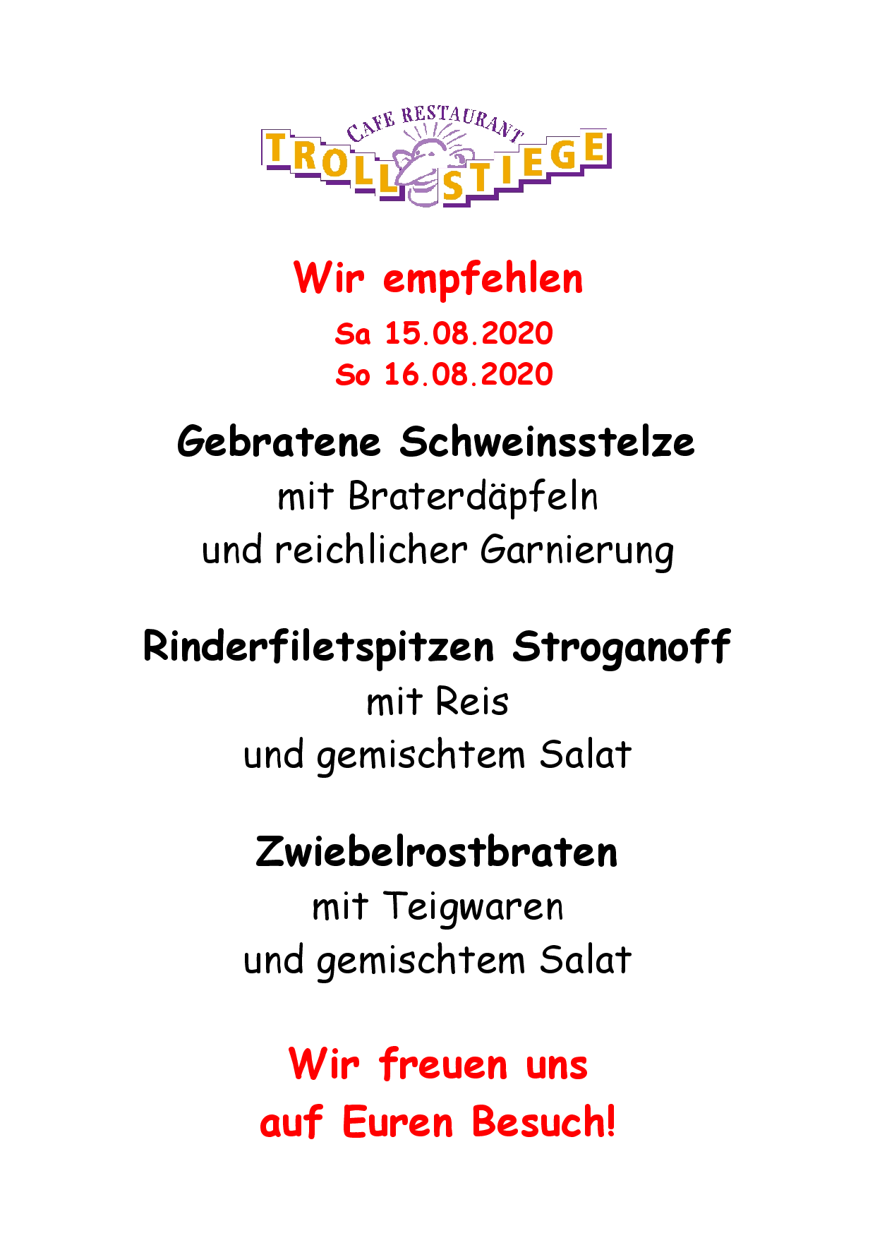 Wir empfehlenfür 15. 16.08.2020