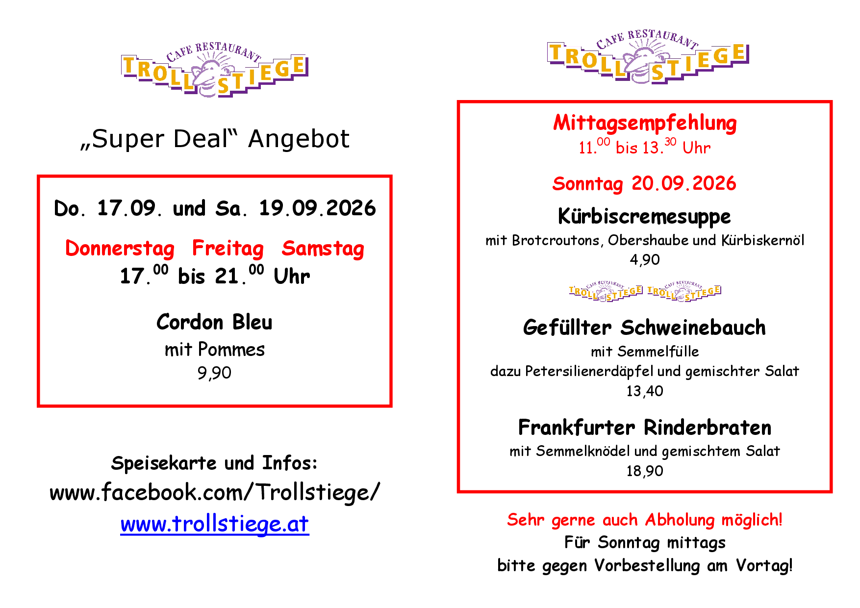 Empfehlung quer 20.09.2026